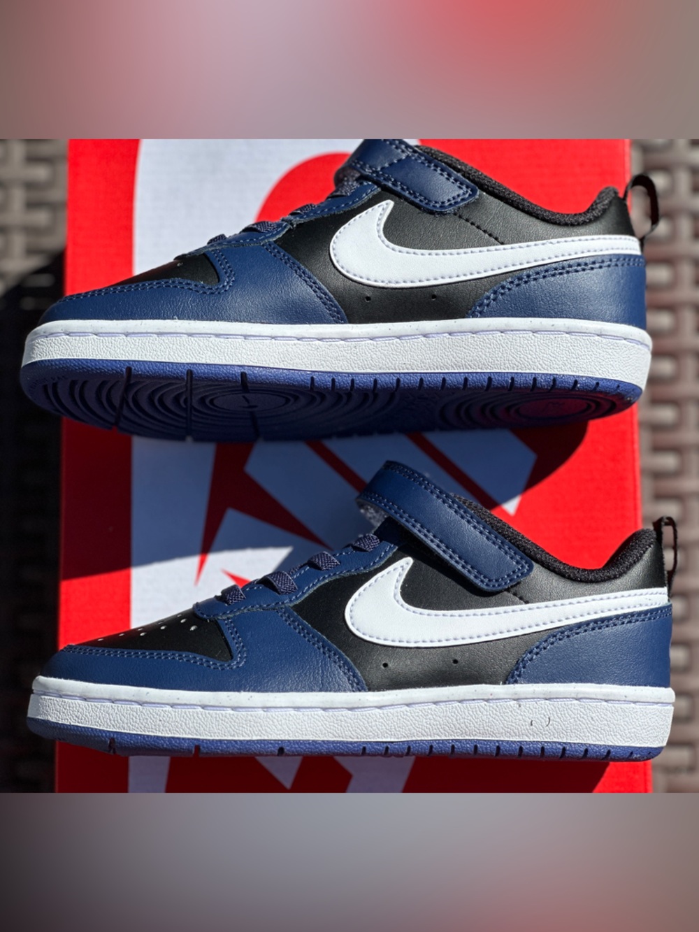 Nike Court Borough Navy Preschool Everyday Casual Sneaker Youth 11C | 13C NEW - Picture 7 of 9